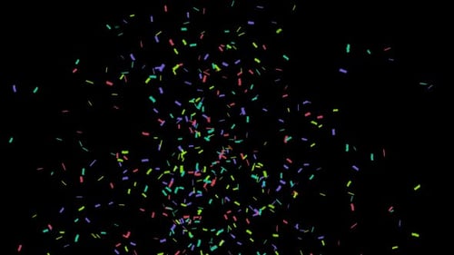 Colorful Confetti Burst and Fall Celebration
