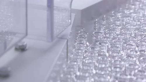 Automated Production Line With Glass Vials