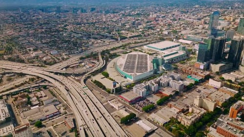 Amazing scenic panorama of beautiful Los Angeles.