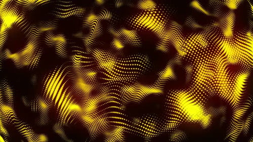 Gold color wave particle