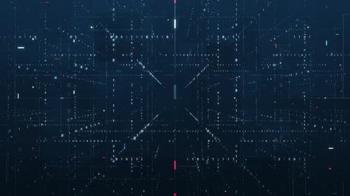 Nahtlose Schleife von Datenströmen, Bits, Bytes und Binärcode in A