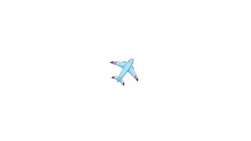 Modern Animated Airplane Flying Loop