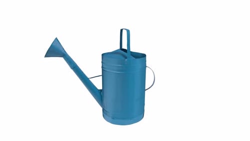 Blue 3d Watering Can rotating loop