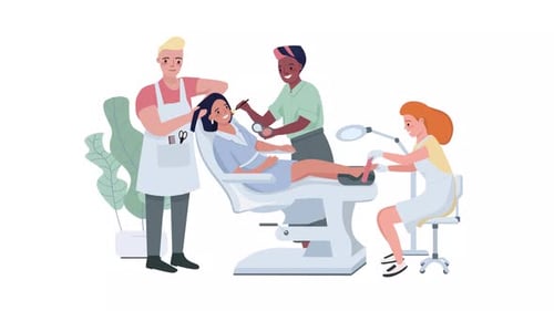 Animated Beauty Salon Characters
