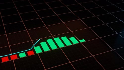 Animated Line and Bar Graph Business Data Visualization