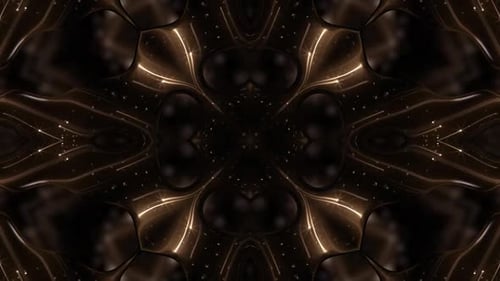 Elegant Symmetrical Gold Particle Motion Background
