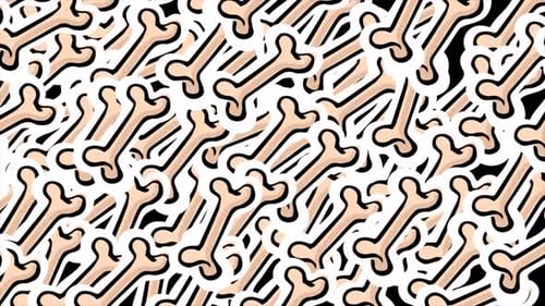 Halloween Bone Transition 4K Alpha Channel