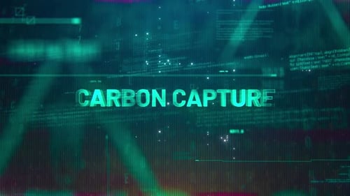 Carbon Capture Digital Text Reveal in Futuristic Style