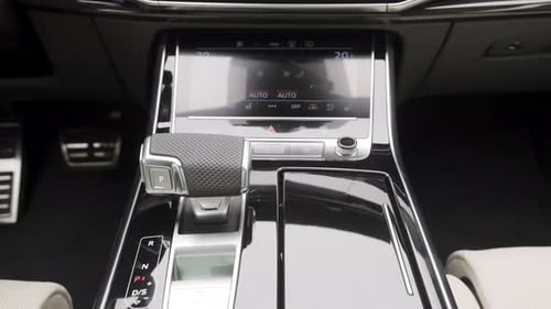Close-up of modern interior design of car