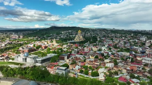 Exploring Tbilisi Panoramic View of the Capital City and Cathedral