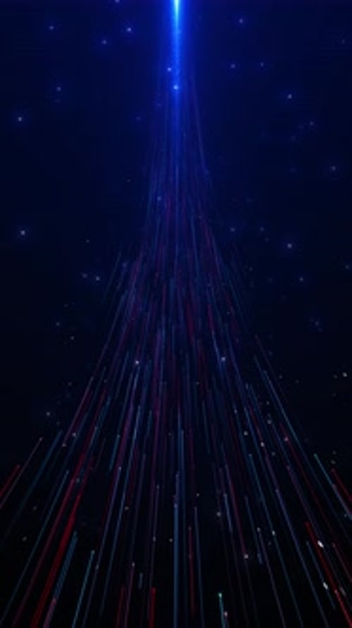 Futuristisch, Datenfluss, Big Data, abstrakter, dunkler Cyberspace, Internet, digitales Datennetzwerk, schnelllebiges Bi