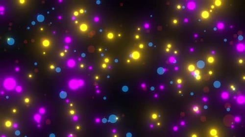 Abstract Colorful Neon Particles Background Animation