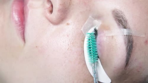 Eyelash Extension Treatment Close Up