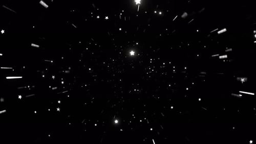 White Movement Through The Shining Star Stream Background Vj Loop In 4K