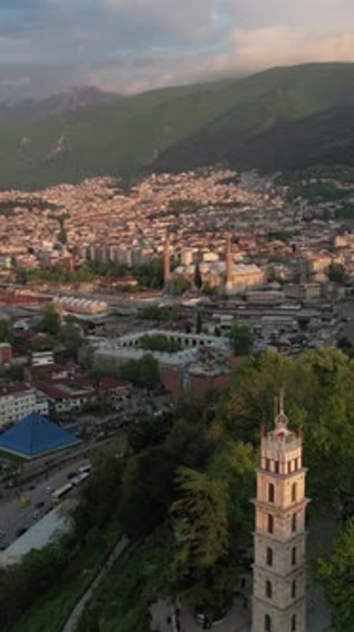 Historical Clock Tower in Bursa