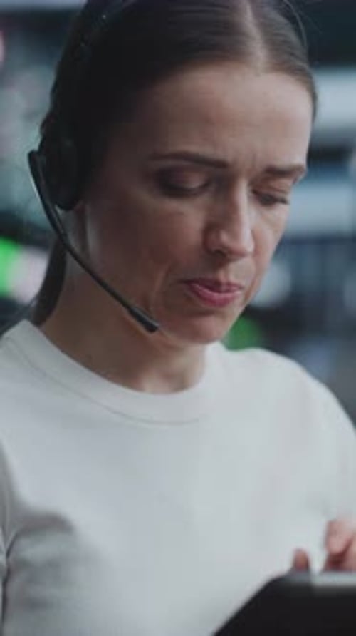 Female Broker Actively Participates in Live Floor Trading