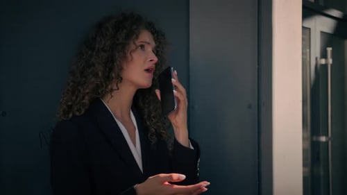 Angry Dissatisfied Stressful Woman Caucasian Girl Businesswoman Mad Annoyed Entrepreneur Shouting