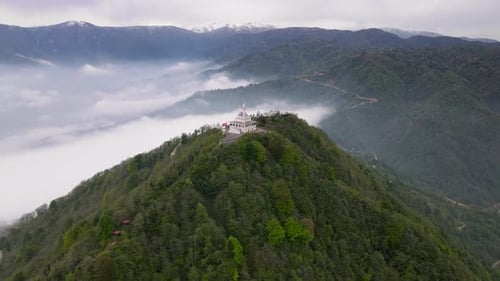 Mosque On The Mountain Peak