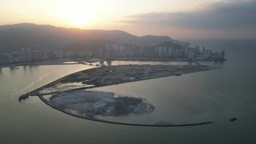 Aerial view Andaman island in development