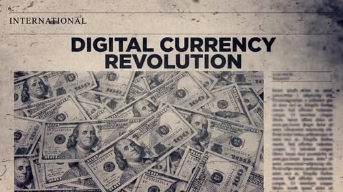 Digital Currency Revolution Trendy Newspaper Headline Titles Economy