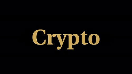 Golden Crypto Text Shattering and Dissolving Animation