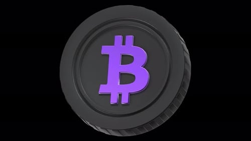 bitcoin 3D Animation, Alpha Channel, Transparent Background