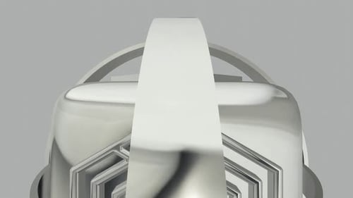 Metallic 3D Geometric Hexagon Logo Reveal Animation