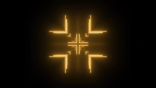 Futuristic Neon Light Geometric Pattern Loop