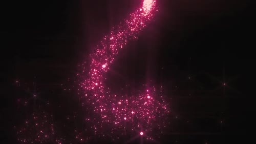 Pink Particles Fast Spreading Tunnel Animation