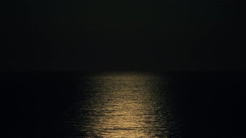 Reflection of Moonlight on Sea Water