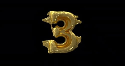 Liquid Gold Number Three Reveal Animation