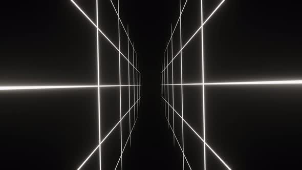 White infinite neon abstract flight. Loop animation, Backgrounds Motion ...