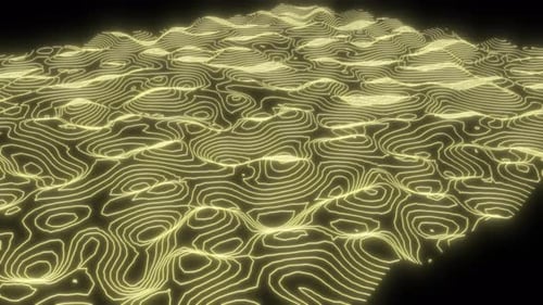 Topologie de la carte du terrain : lignes courbes au néon capables de faire des boucles infinies