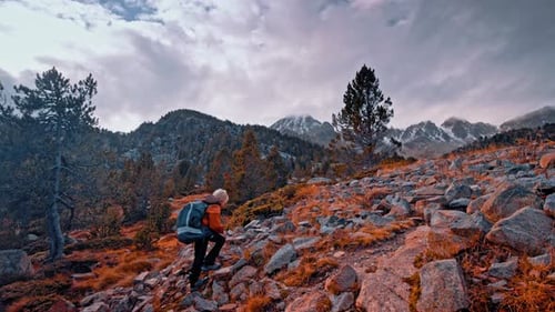 Hiking Through the Scenic Pyrenees in Spain During Autumn