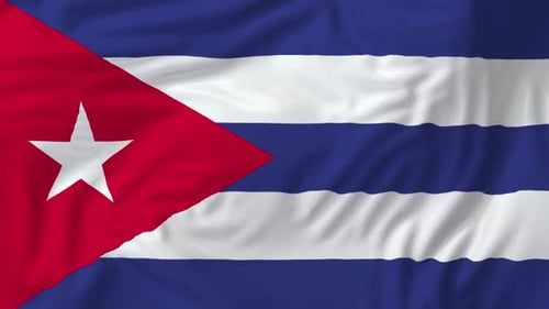 Cuba Flag Waving
