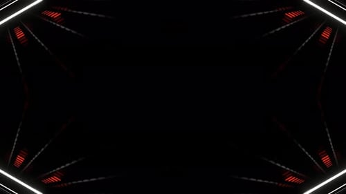 Orange And White Kaleidoscopic Flashing Geometric Glowing Pattern Background Vj Loop In 4K