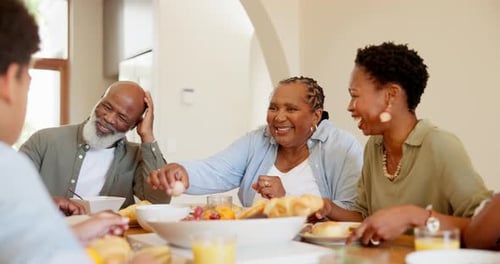 Family Meal with Laughter and Joyful Connection