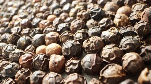 Close Up of Aromatic Black Peppercorns