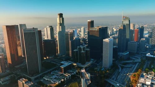 Morning scenery of Los Angeles, California, United States.