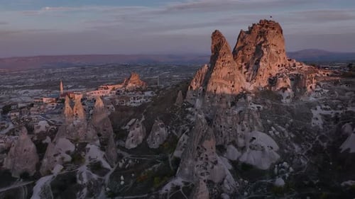 Cappadocia, At Sunset, Turkey, Aerial View