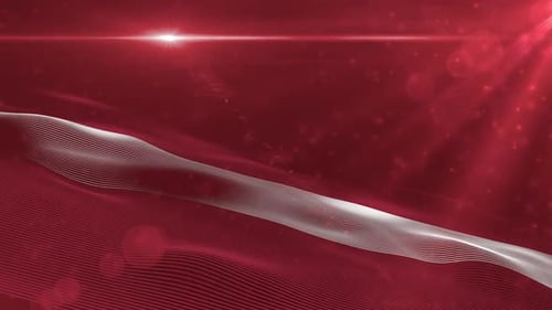 Dynamic Abstract Wavy Lines with Glowing Particles Background