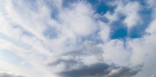 Time-lapse des couches de nuages dans le ciel. Nuages coulant sur le ciel bleu.