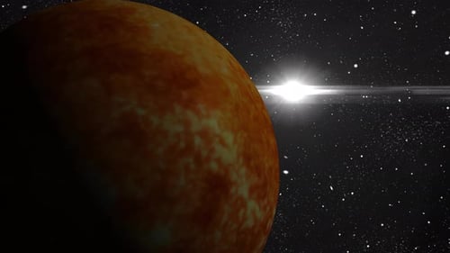 Spinning Sun planet sphere galaxy in space with solar system, Amazing Sunrise Over The Sun. 2567