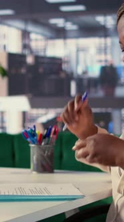 Vertical Video General Director Signing Work Contracts and Approving Employees Requests