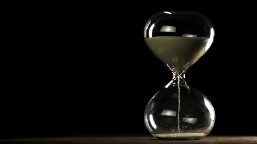 Super Slow Motion Sand Fall in the Hourglass Filmed on a Highspeed Camera at 1000 Fps
