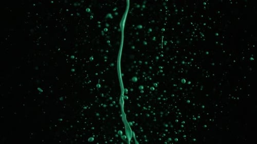 Green Paint Splatter Slow Motion