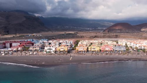 Top View of Tourist Resort with Hotels and Sea Beach