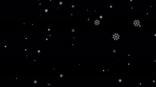 Animated Falling Snowflakes Winter Christmas Loop Overlay