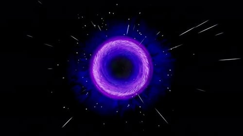 Glowing Black Hole with Light Particles and Accretion Disk in Deep Space