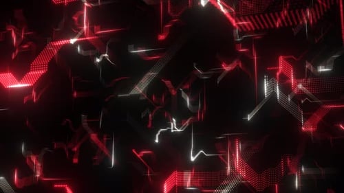 Futuristic Digital Grid Motion Background Loop